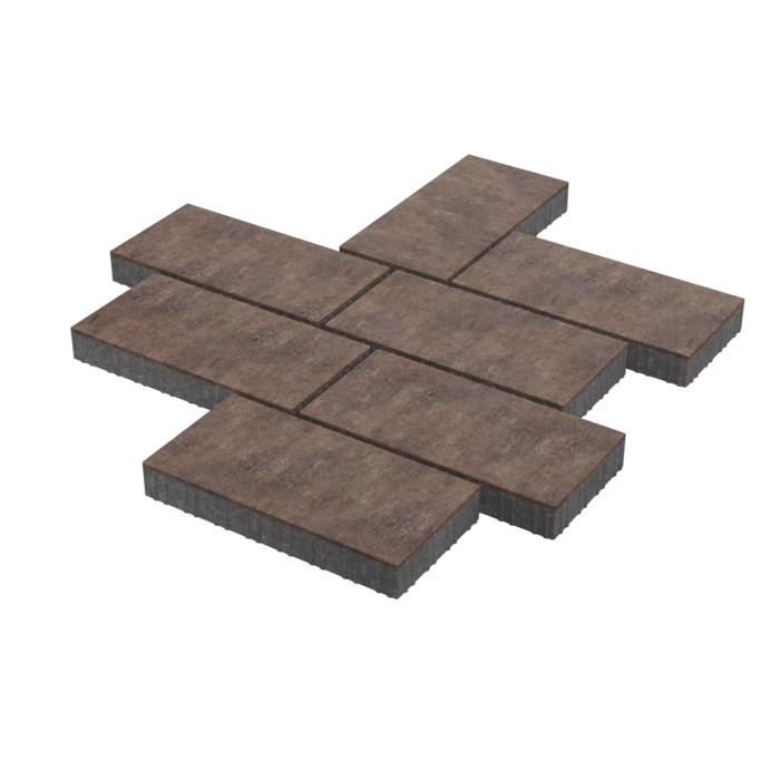 Тротуарная плитка Stellard Патио 80 мм Мокко