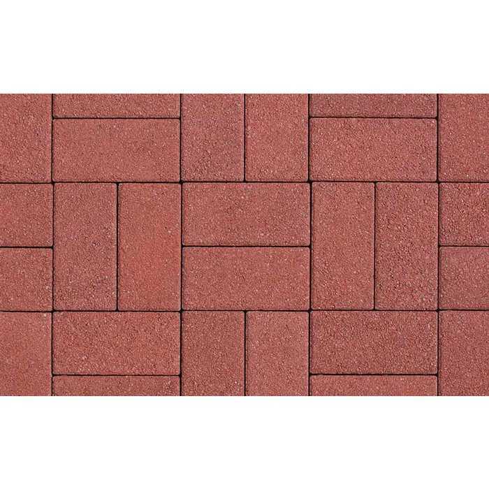 Плитка тротуарная Прямоугольник (Ла-Линия) В.2.П.10 гранит красный 200x100x100 мм